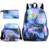 CR7 Youth Printed Backpack With Shoulder Pouch Set Middle School Students Durable Oxford Fabric Breathable Shockproof