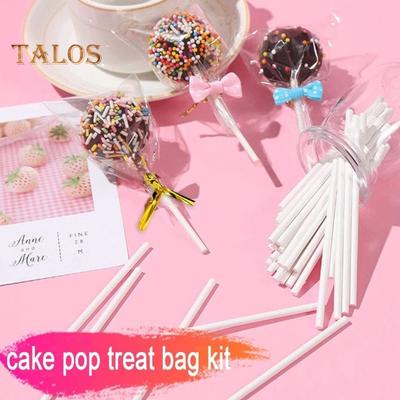100 Stück Cake-Pops-Stäbchen, breite Anwendung, zur Herstellung von Süßigkeiten, weiße Farbe, langlebig, Allzweck-Lollipop-Kuchenaufsatz, Leckerli-Stäbchen für die Küche