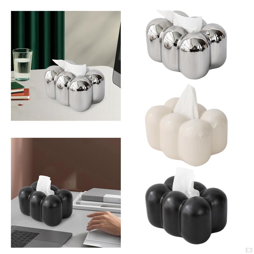 Ceramic Tissue Case Decoration Facial Tissues Container for Desktop Vehicle Dorm