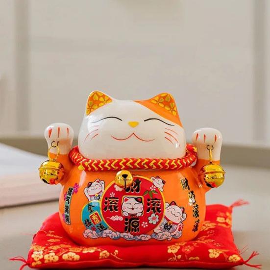 Saving Jar Fine Workmanship Large Capacity Ceramic Japanese Style Lucky Cat Piggy