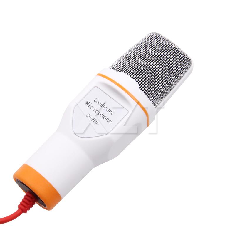 3.5mm Audio Wired Stereo Condenser Microphone With Holder Stand Clip For PC Chatting Singing Karaoke LaptopGood product