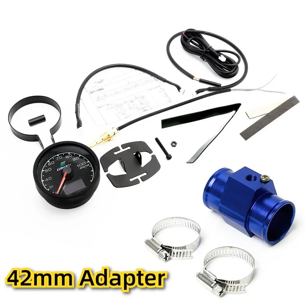 Greddi Water Temperature Gauge Kit with 26-42mm Adapter Pipe Water Temperature Sensor Car Water Tempe Meter Digital Gauge JDM
