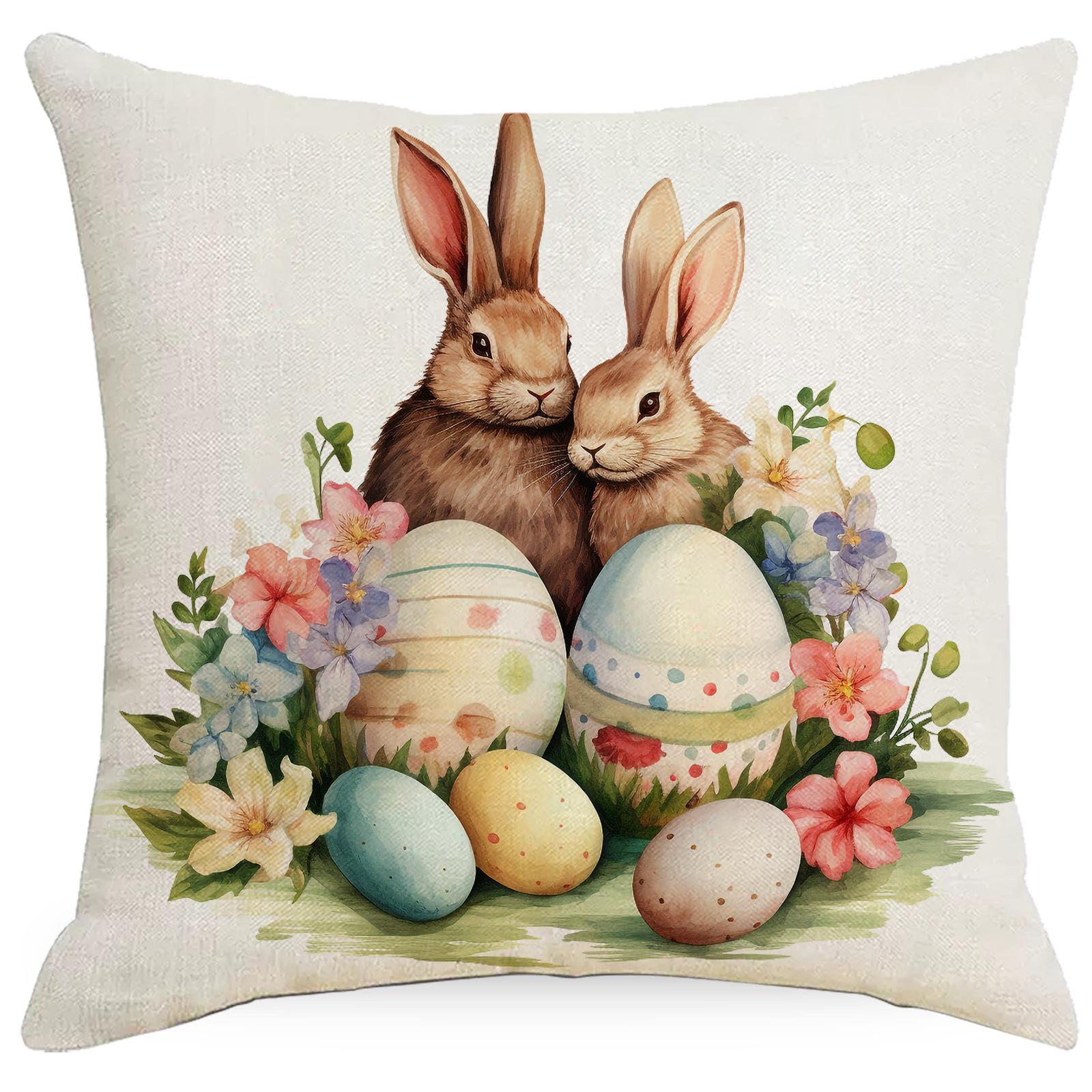 

Новий Великодній Кролик Великоднє Яйце Диван Декоративна Подушка Наволочка 45 * 45Cm