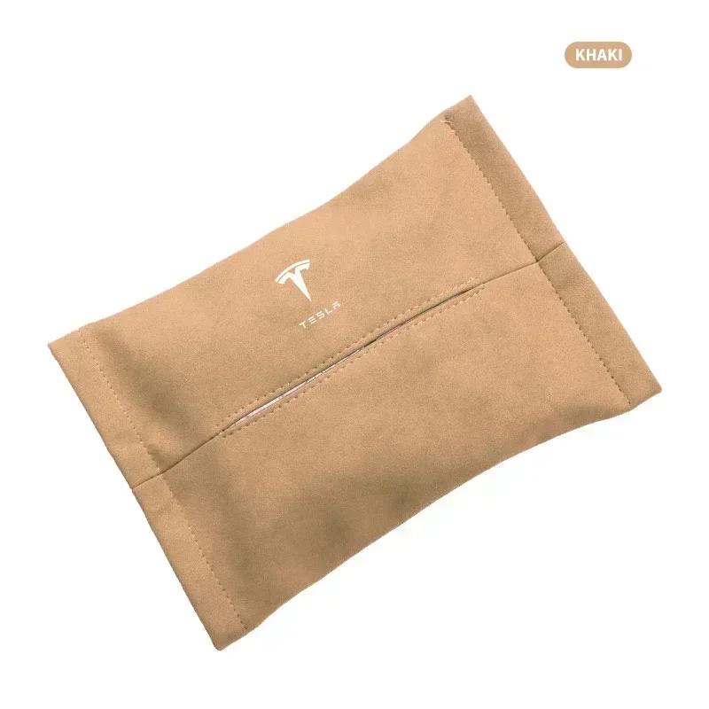 

Car Sticker Tesla Car Tissue Box Paper Towel Bag Hanging Storage Accessories For Tesla Model 3 2021 S X Y Style Roadster Invader