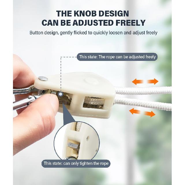 Retractable Travel Clotheslines,Pulley Adjusts Length,Sun-Proof Cruise Clothing Line Outdoor for Camping,Portable Laundry Line Cloth Drying Rope