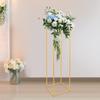 Elegant Gold Wedding Flower Stand, Rectangular Metal Display Rack for Party Decor, Modern Steel Floral Holder for Home & Events