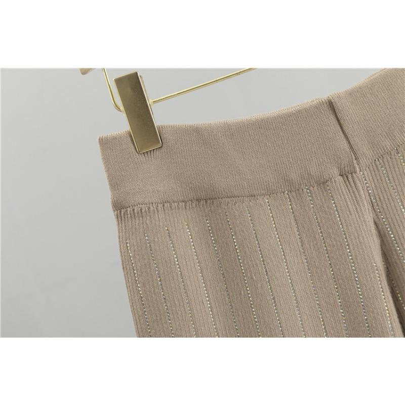 Women's Plus Size Wide Leg Pants Hooded Knit Cardigan Set Autumn Fashion Loose Casual Pant Suit