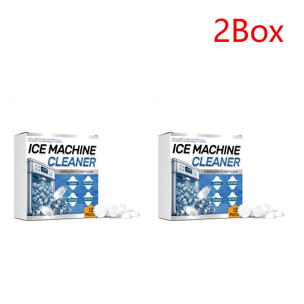 12pcs/box Effervescent Tablets Ice Machine Cleaner Descaler Cleaning Tablets for Descaling Deodorizing Dirts Stains Remover