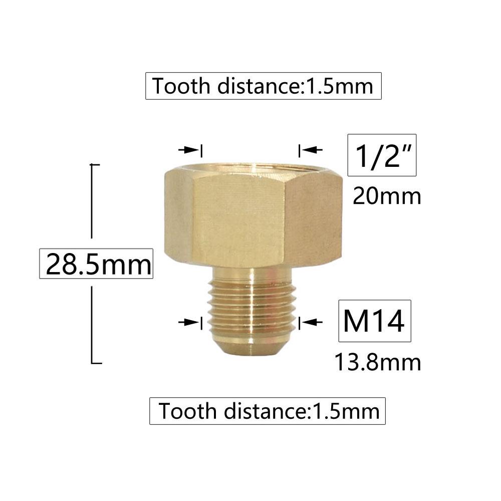 Brass 3/8 1/2 3/4" To M14 M18 M22 Male Female Thread Connector Cleaning Machine Faucet Bathroom Kitchen Copper Fittings