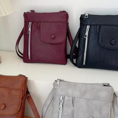 Bolsa retrô feminina, porta-moedas para celular, bolsa de mãe, bolsa transversal