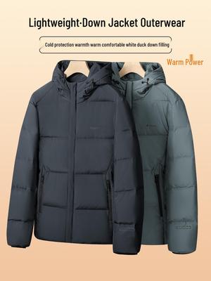 Men's 2025 Winter Lightweight Hooded Down Jacket: Thick, Short, Casual, Warm Outerwear