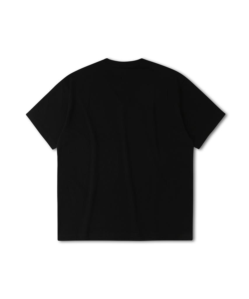DOLPHIN WAVE APPAREL Dolphin Layered Arch Logo Short Sleeve T-Shirt Black