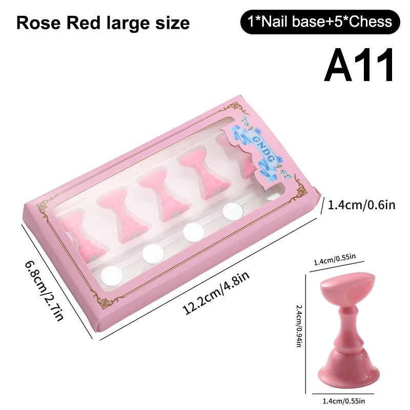 1 Set Colorful Plastic Magnetic Nail Display Stand Tips Holder Beginner Nail Training Board for Practice Manicure Salon