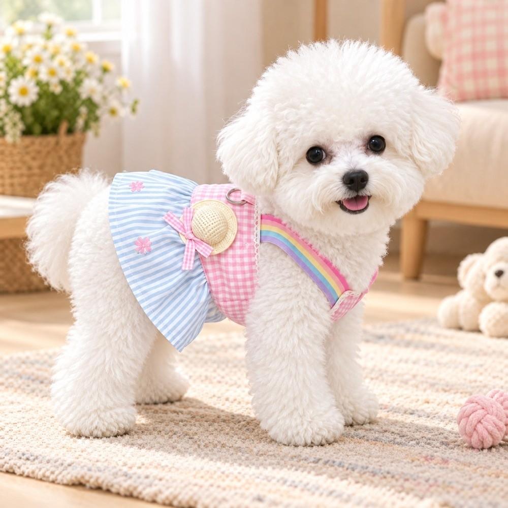 3D Hat Cat Dog Dress Sleeveless Cat Dog Outfit Cute Pet Sundress  Pet Supplies
