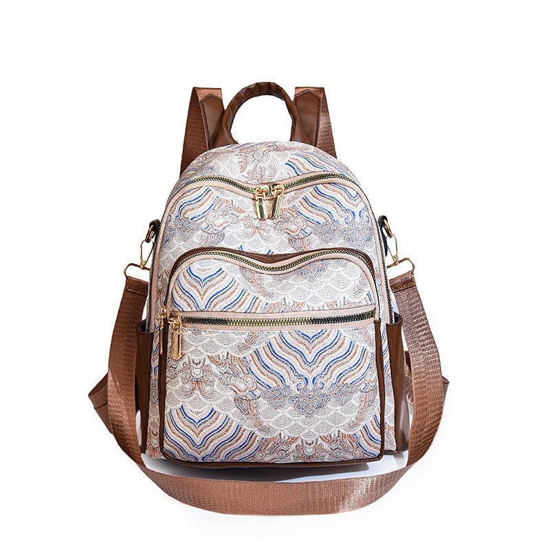 Multi-purpose Bag Niche Design Backpack New Retro Fashion Versatile Backpack Student Schoolbag Women