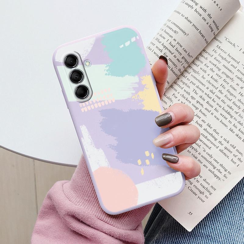 Cute Painted Case For Samsung Galaxy M14 M34 M54 5G Soft Cover Cartoon Cat Sunflower TPU Funda For Samsung M 14 GalaxyM54 Coque