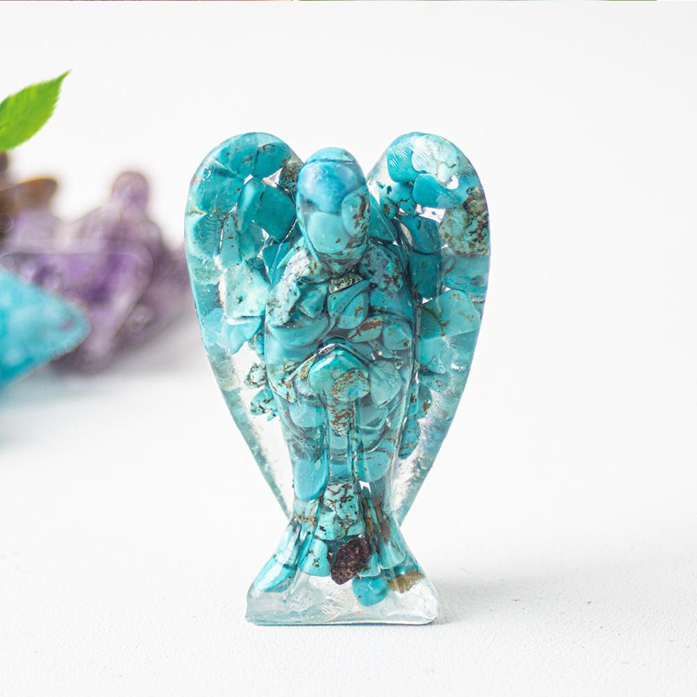 Figura de Ángel de Cristal de Resina con Diseño Hecho a Mano para Decoración del Hogar Idea de Regalo