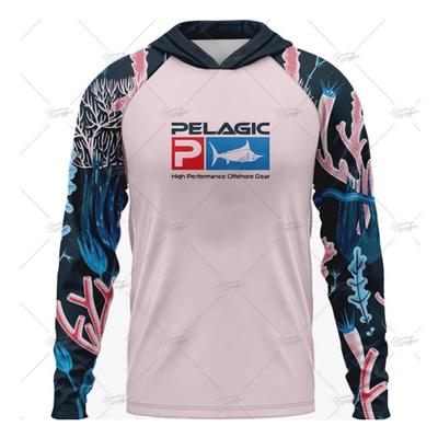 Men's Fishing Clothes Ocean Equipment Printed Ultraviolet-proof Breathable Quick-drying Long-sleeved Hooded