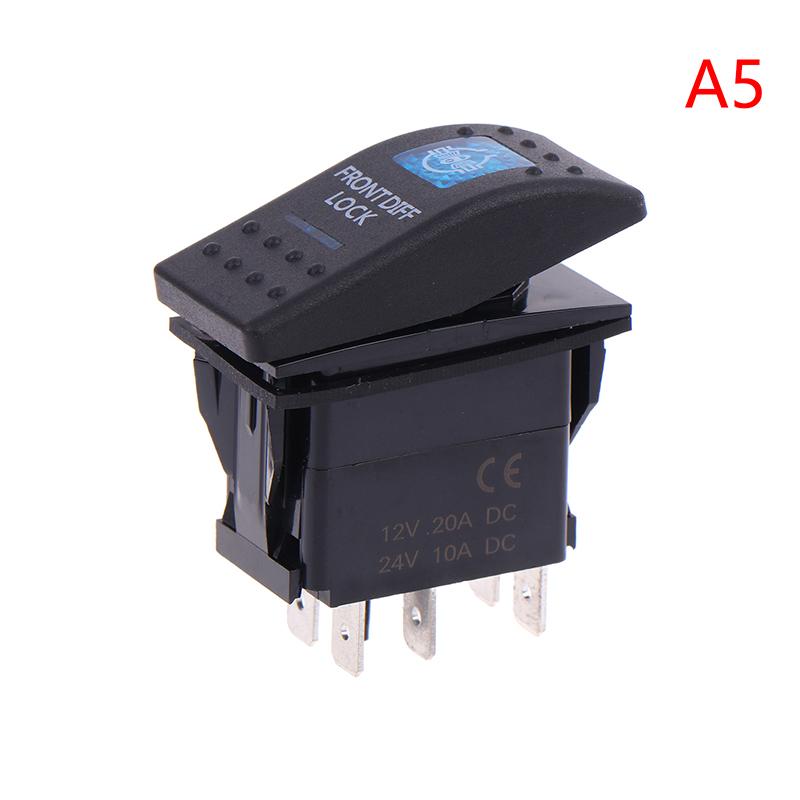 

5Pin Car Switch Boat Truck Light Toggle Switch Waterproof 12V/24V Bar Style Toggle Rocker Reverse Rear Light Switch FRONT DIFF LOCK