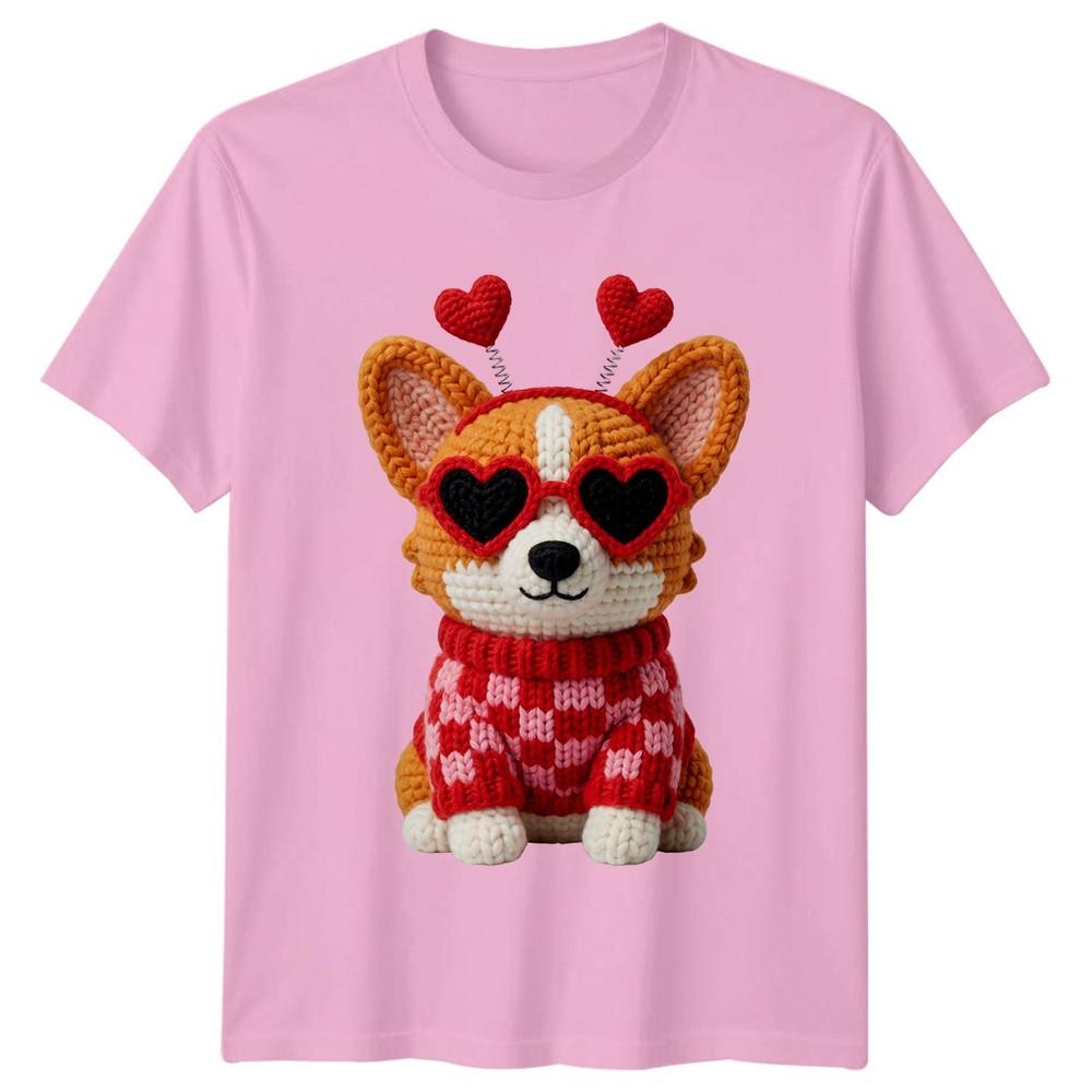 Corgi Dog Valentines Day Unisexs TShirt Unisexs Tee Graphic Unisex Top