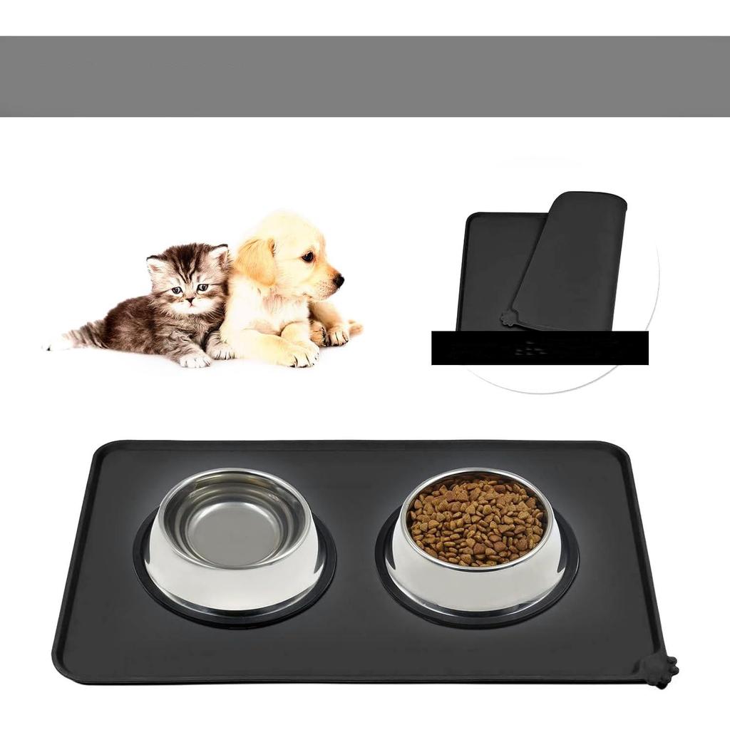 Waterproof Non-Slip Silicone Pet Food Mat Tray for Floor Protection