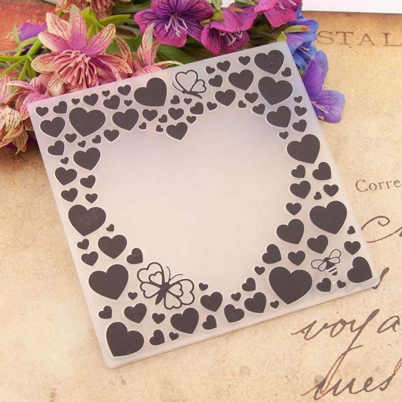 Hillside Lace Line Frame Plastic Brosing Folders for DIY Scrapbooking Album Card Decor Model Art Template Village House