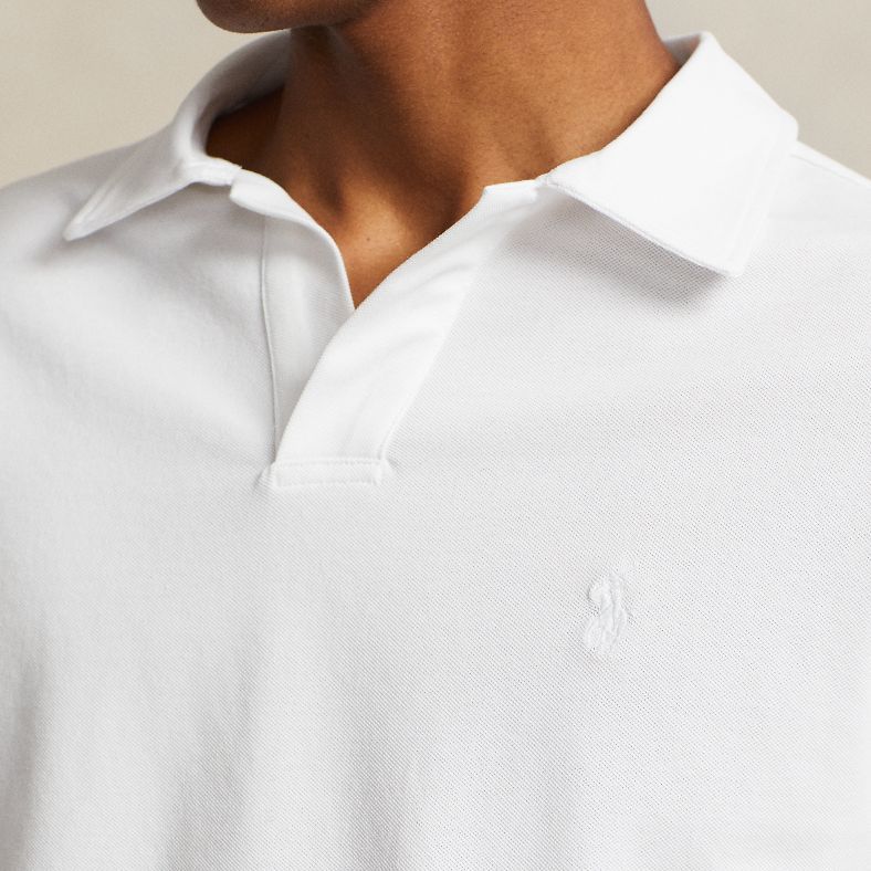 Polo Ralph Lauren Solid Color Logo Embroidered Casual Short Sleeve Polo Shirt Men Tops White MNPOKNI1N822741-100