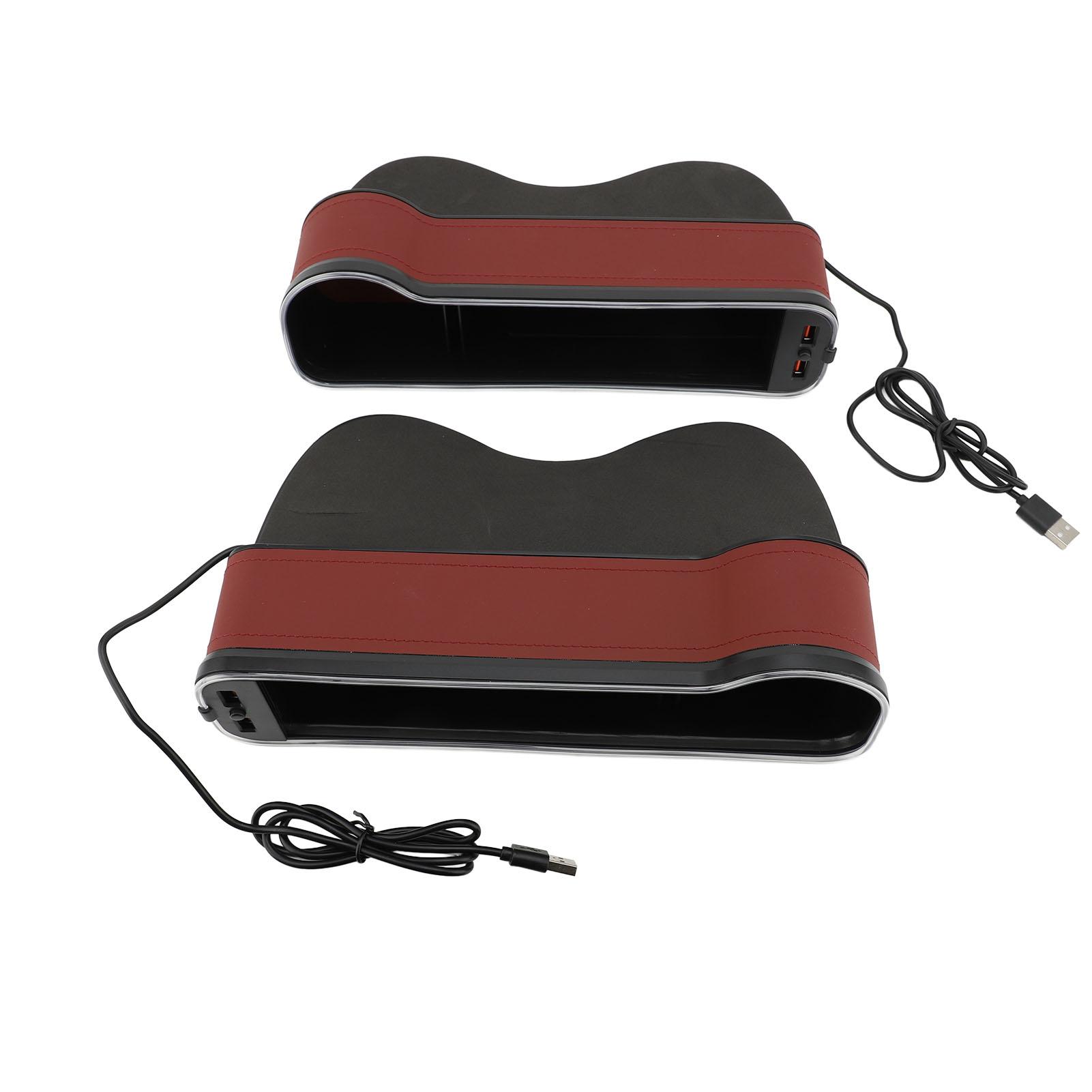 

Car Seat Filler Multifunction Side Seat Storage Box with Ambient Light USB r