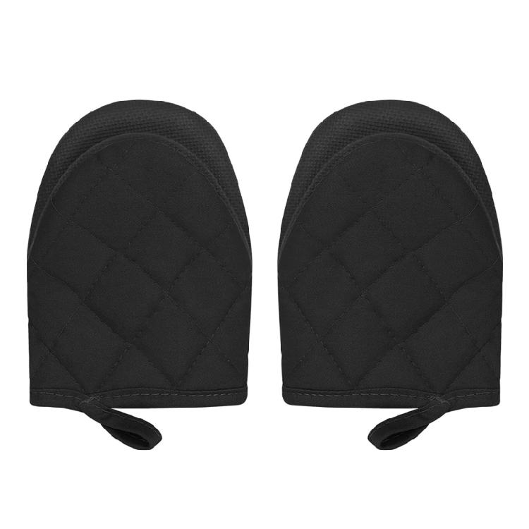 

Heat Resistant Kitchen Mitts for Baking and Cooking Neoprene Small Oven Gloves Practical Nonslip Duckbill Mittens чорний