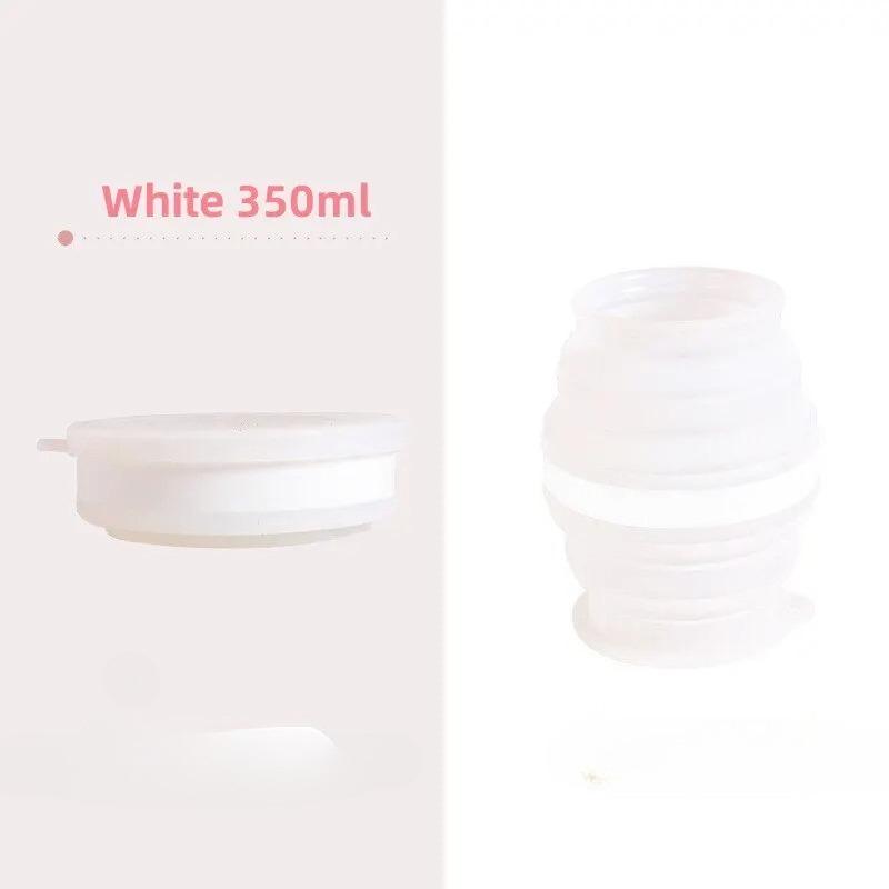 Portable Silicone Foldable Cup Lanyard Heat With Cups Lid Collapsible Resistant Folding Storage Travel Mug For Hot Water