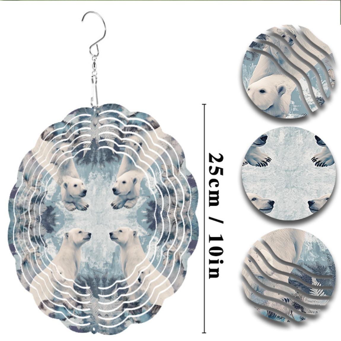 

10 Inch Hanging Wind Chime with 360 Degree Hook Stylish Bell Design for Lawn Garden Decoration Creative Gift for Spring and Summer 01A