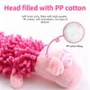 Dog Squeaky Plush Toy Long Strip Mop Fleece Animal Shape Teething Chew Molar Interactive Stress Relief Pet Toy For Dogs