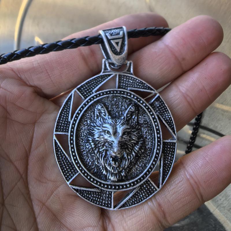 Викингский Кельтский Волк Голова Кулон Ожерелье Ретро Мужская Модная Бижутерия