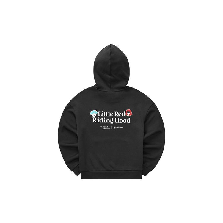 Skechers X Little Red Riding Hood Collaboration Retro Sports Style Letter Print Hoodie Women hoodies L322W050-0018 S