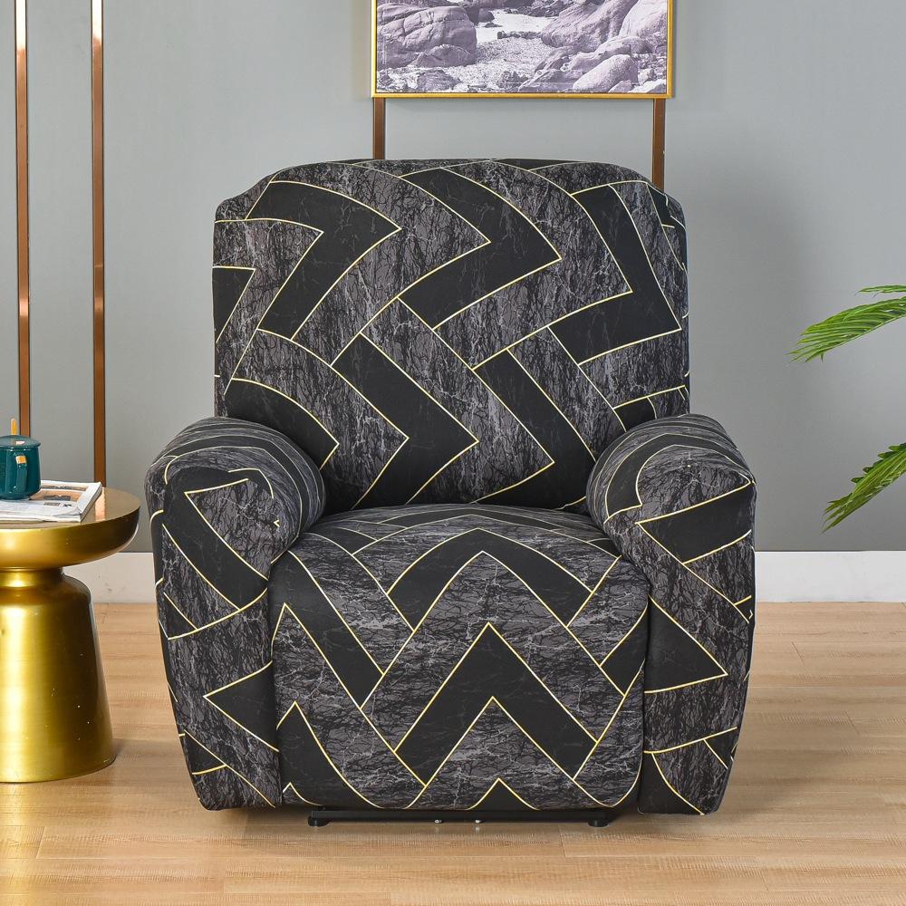 Elastic All-inclusive Sofa Recliner Cover, Printed Four-season Universal Function Single Sofa Cover