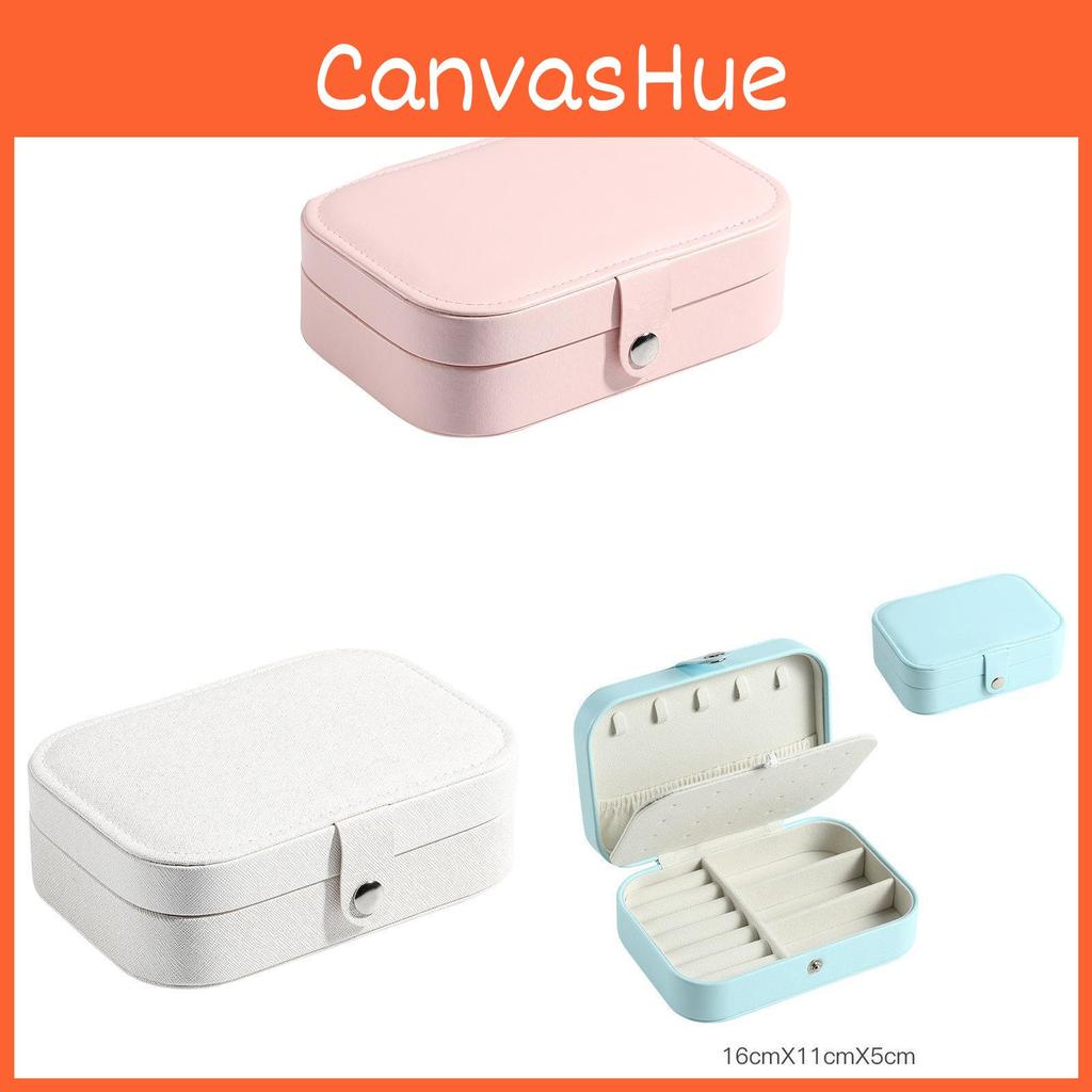 Elegant Leather Jewelry Box With Double Layer Storage For Wedding And Holiday Gifts