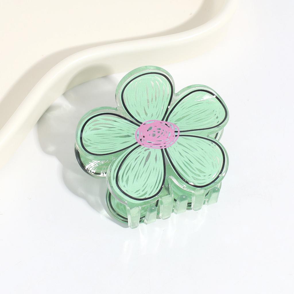 1pc Manga flower hair clip, girlish style, disheveled temperament, grabbing clip, internet celebrity, large shark clip