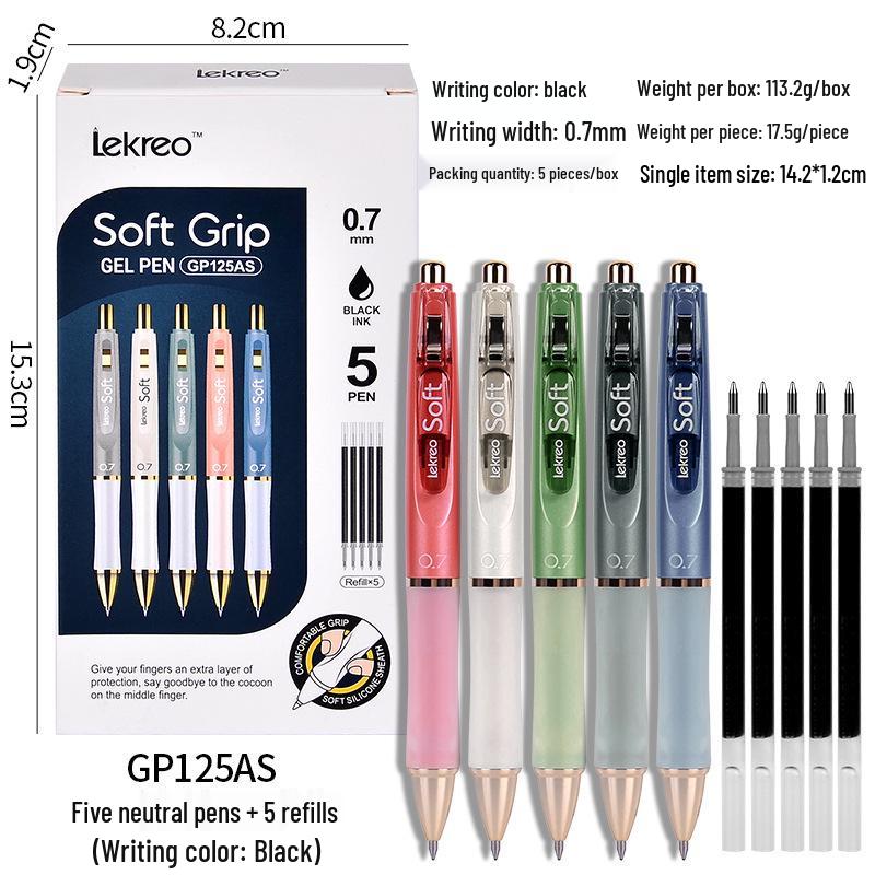 Bao Ke 125AS Black Pen: Business Signature, Student Exam Practice, Gift Box Packaging 0.7mm
