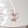 Irregular Gemstone Aesthetic Girl Hollow Red Stone Women's Liquid Hollow Vintage Jewelry Accessories