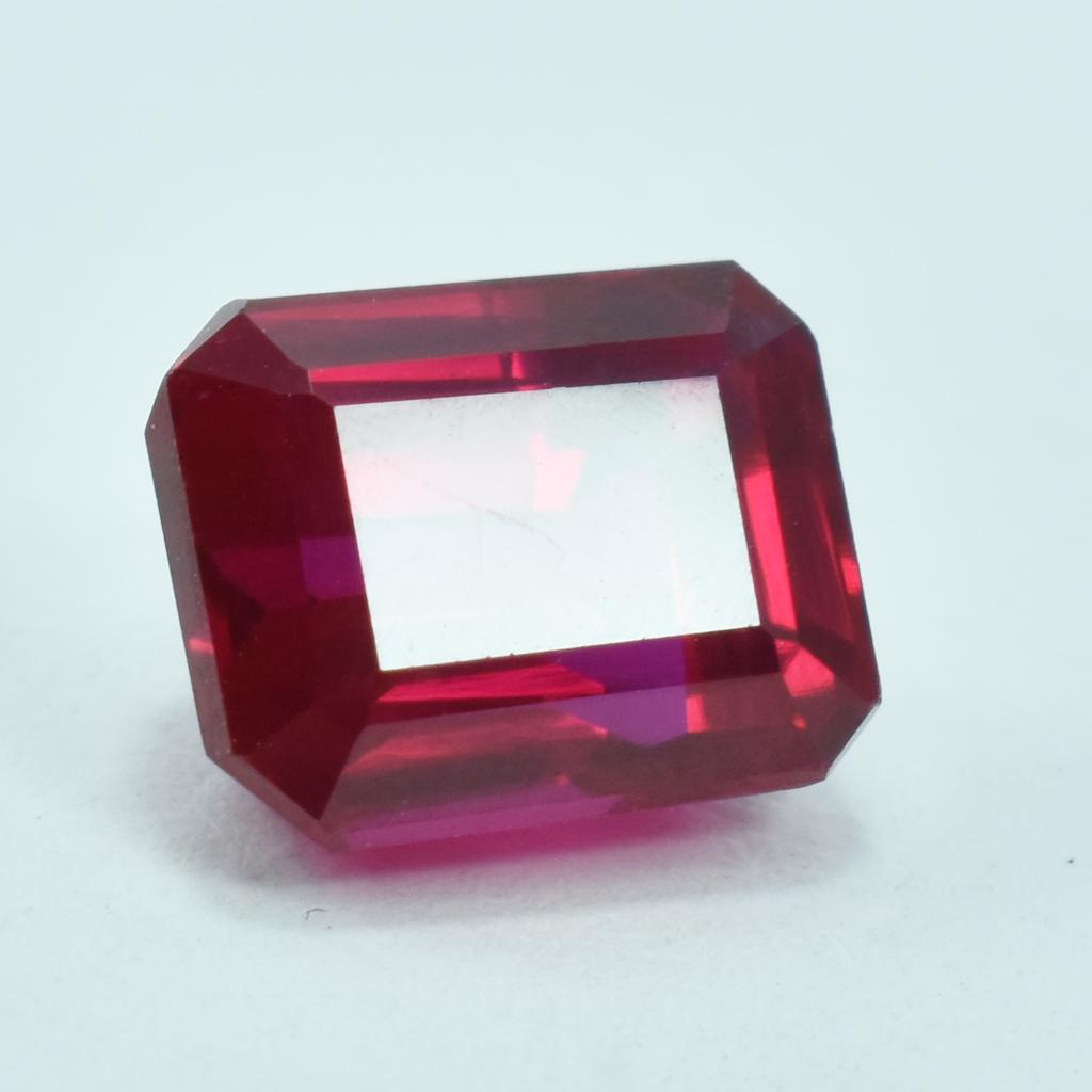 Natural Red Ruby Loose Gemstone Emerald Shape 4.80 ct for Jewelry Making and Gem Collections