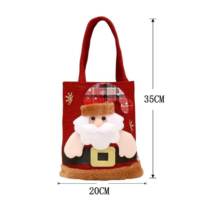 Christmas Gift Bag Reusable Holiday Present Packaging Handbag for Adult Kids Christmas Decoration Supplies Party Favor Gift Bag