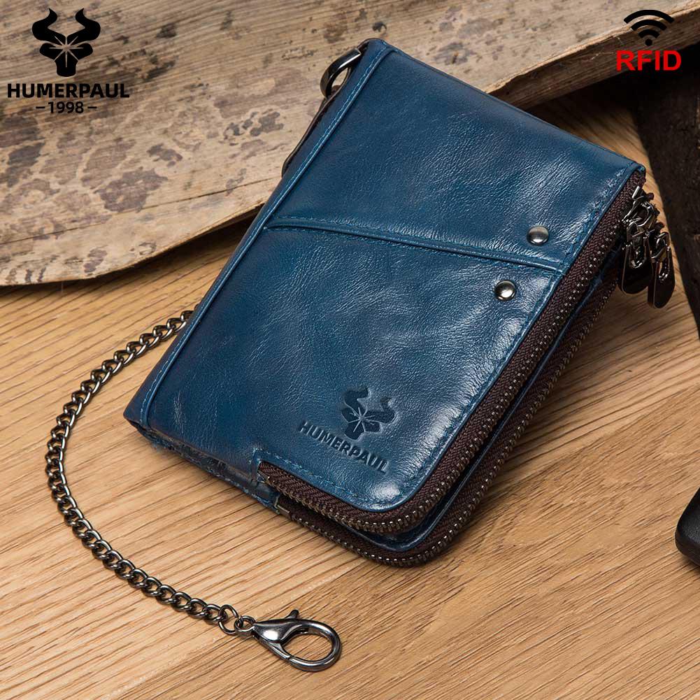 Humerpaul Portafoglio da donna 100% pelle di mucca Portafoglio pochette