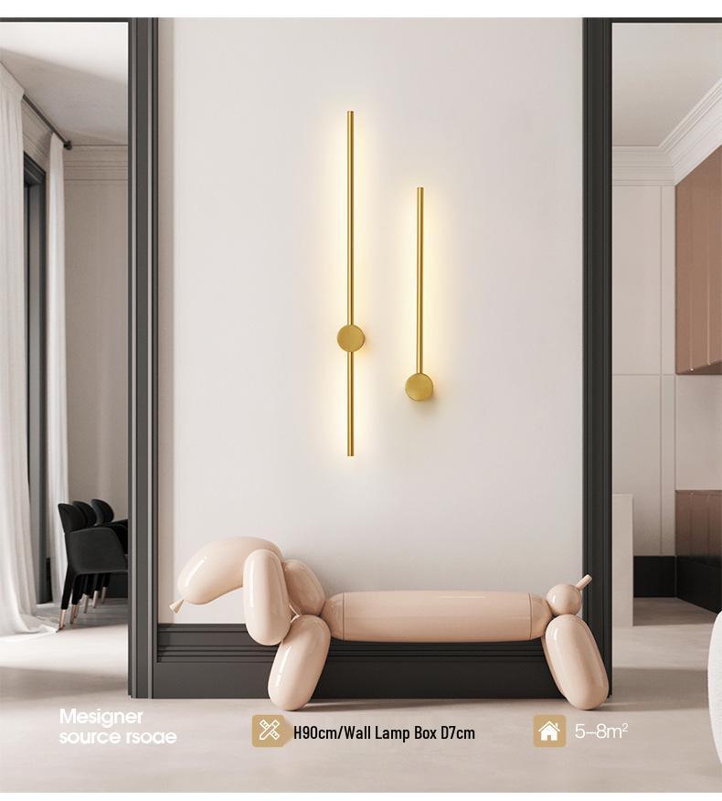 Nordic Rotatable Long Strip Wall Lamp - Modern Luxury for Living Room or Bedroom