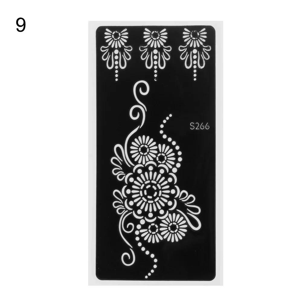 Nuovo Stencil Tatuaggio Henna Moda Tatuaggi Temporanei Mano Kit Pittura Body Art DIY Adesivo Modello Matrimonio Indiano Strumenti Kit Pittura
