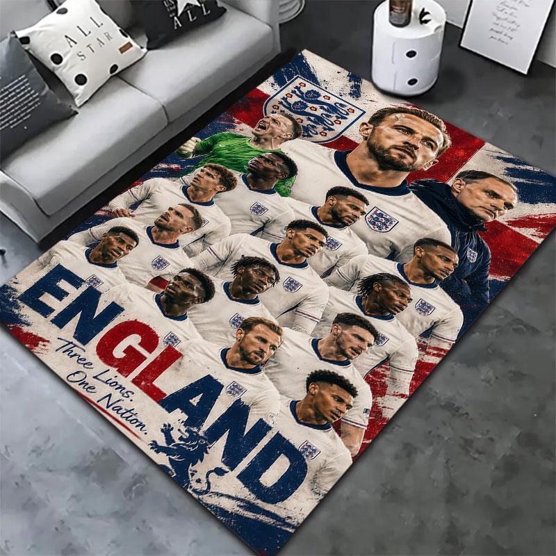 England National Football Team Carpet Rug for Living Room Bedroom Home Sofa Decoration,Kids play Non-slip Floor Mat