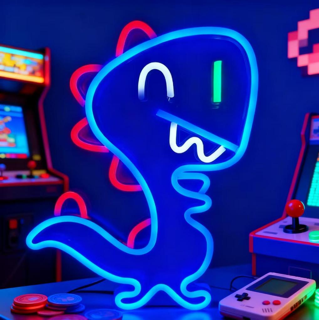Neon Oyun Konsolu Taç Ayı Pençesi LED Işık – Dekoratif İnternet Ünlüsü Ortam Işığı