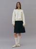Hiloin V-Neck Cotton Logo Sweatshirt (Ivory)