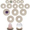 10 PCS Wood Crystal Ball Stand for 20 - 100 mm Sphere, Wooden Sphere Holder, Crystal Ball Display, Egg Rocks Stand