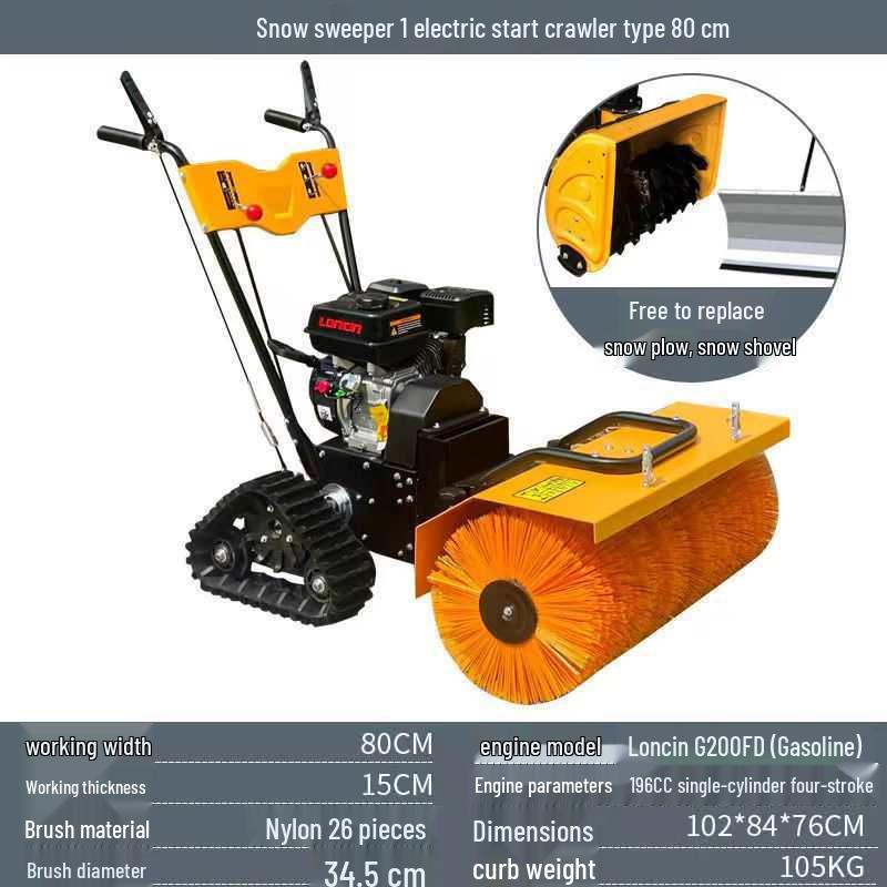 Multifunctional Snow Remover: Hand-Push/Ride-On for Community, Property, or Greenhouse Use