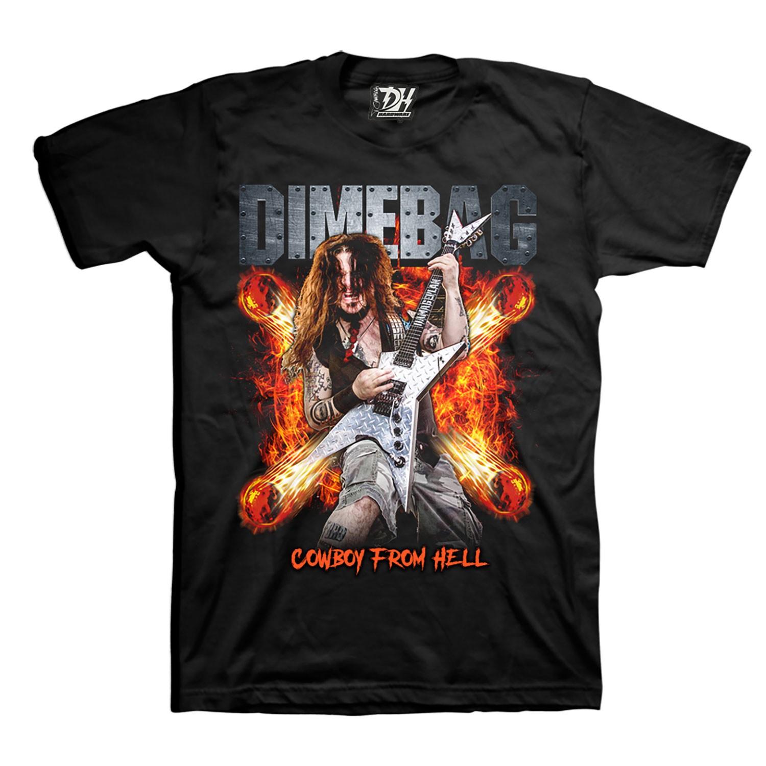 Men s Dimebag Darrell Cowboy T-shirt Medium Black M